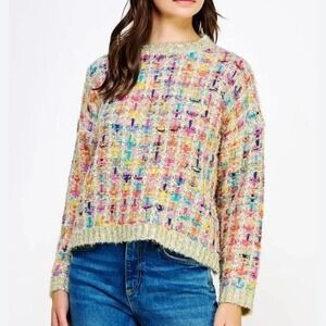 Strut & Bolt Colorful Sweater Small Pullover Festival Kidcore‎ Barbiecore Twee